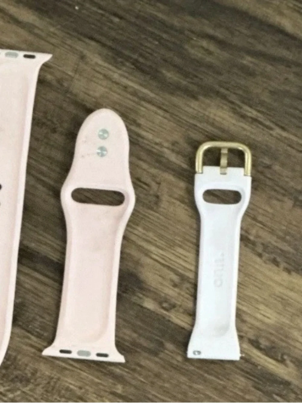 Source Unknown Pastel Pink Cream and Light Blue Replacement Watch Bands